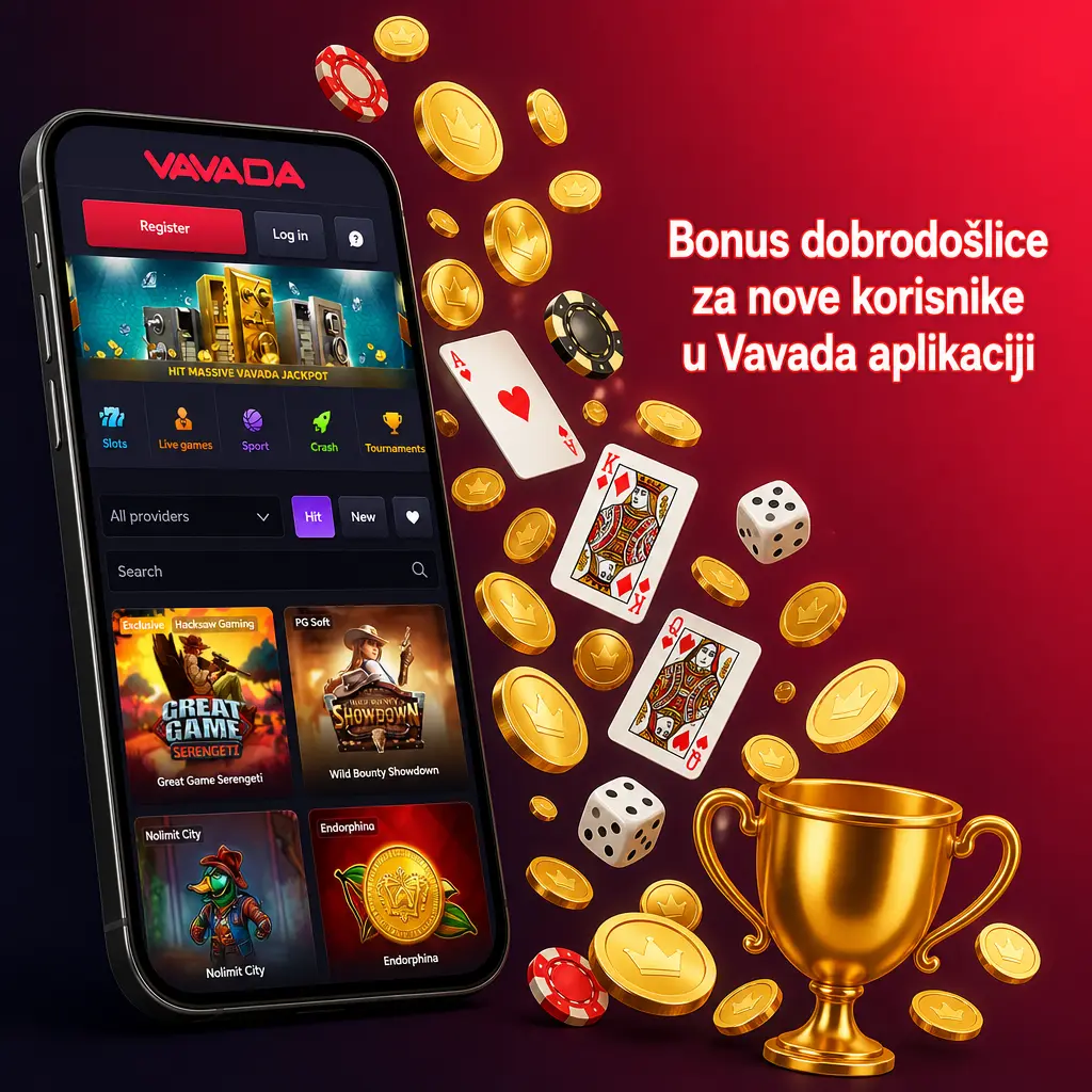Bonus dobrodošlice za nove korisnike u Vavada aplikaciji - izbor između sports i casino bonusa uz prvi depozit