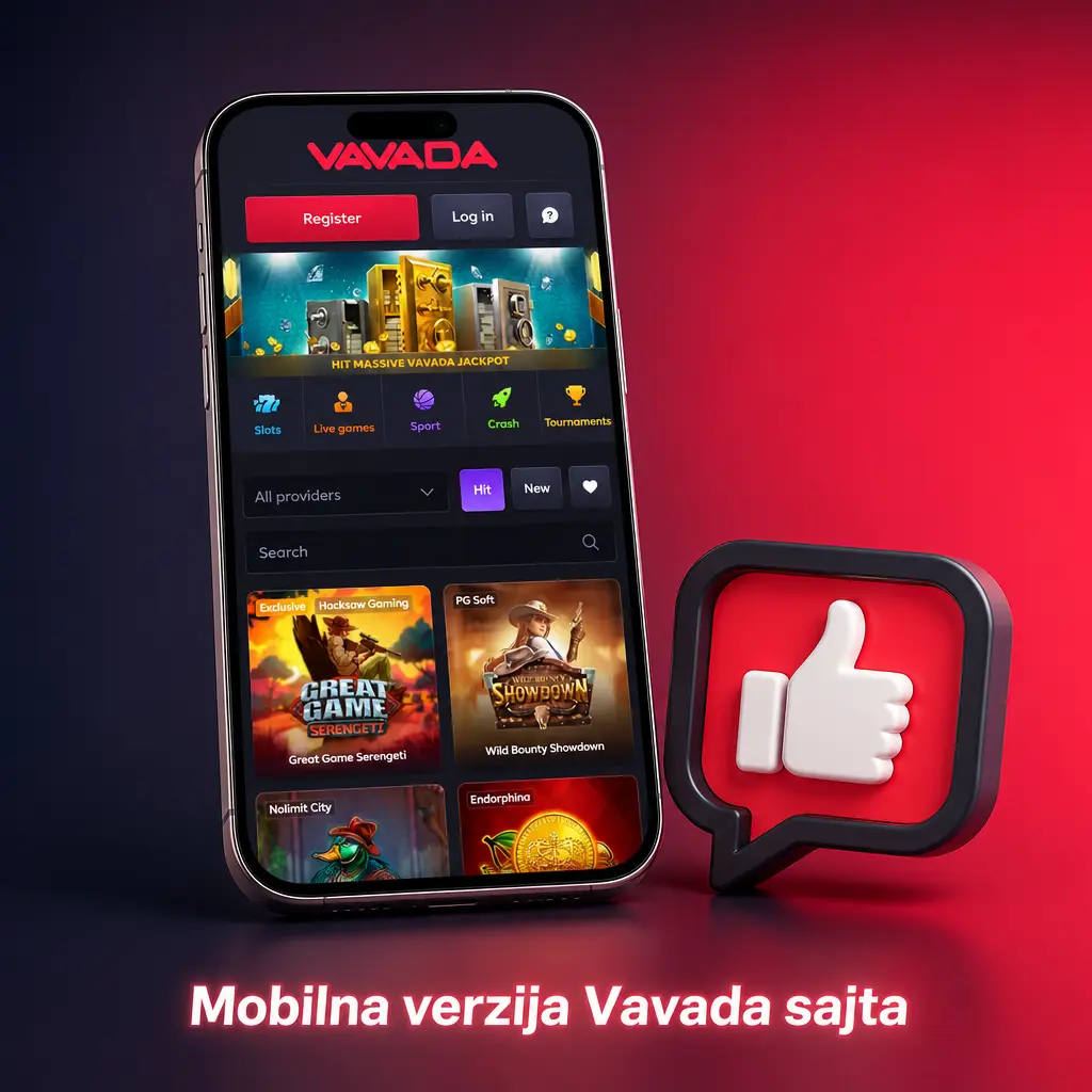 Mobilna verzija Vavada sajta za klađenje i kazino igre na smartfonima i tabletima putem pregledača