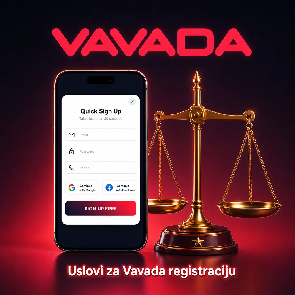 Uslovi za Vavada registraciju: punoletstvo, tačni podaci, jedan nalog i validna kontakt informacija za verifikaciju.