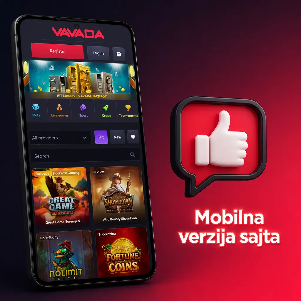 Mobilna verzija sajta za brzo klađenje i kazino igre bez instalacije aplikacije na Android i iOS uređajima